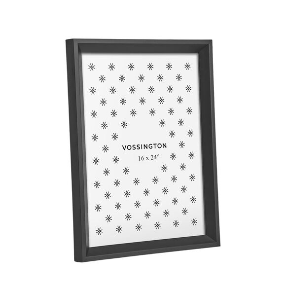 16x24 Black Picture Frame – Beveled Modern Design – Wall Mount Photo or Art Disp - Picture 2 of 10